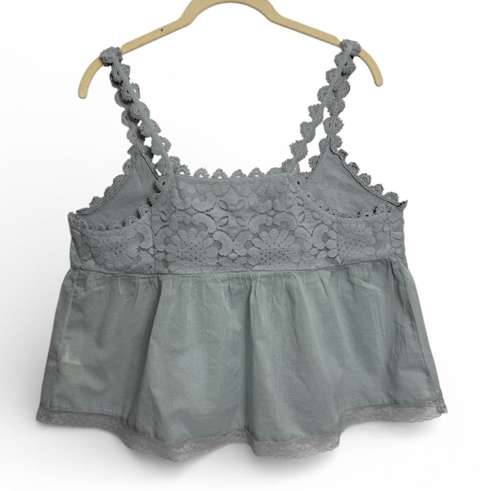 Free People Women's‎ Stevie Lace-Trim Sleeveless Tank Top, Size LARGE - Picture 3 of 13
